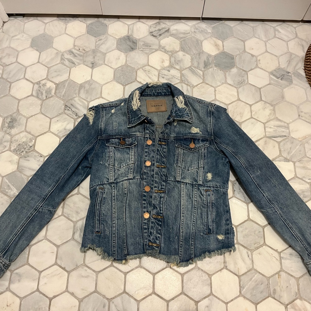 BLANKNYC destroyed denim jacket. Size XS.